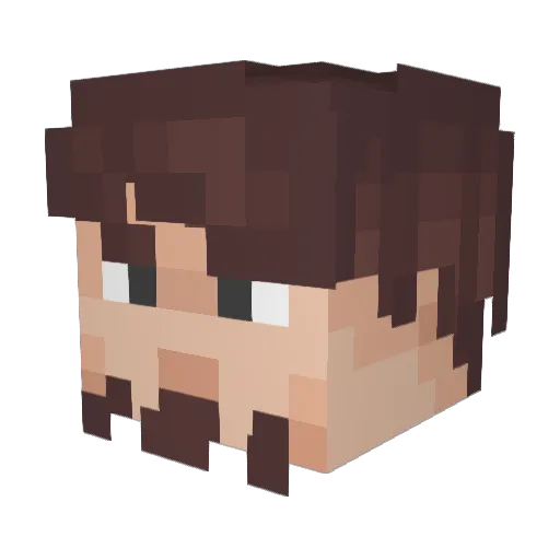 FriedrichGear Minecraft avatar head, 3D render