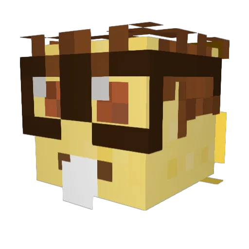 Friedrixh Minecraft avatar head, 3D render