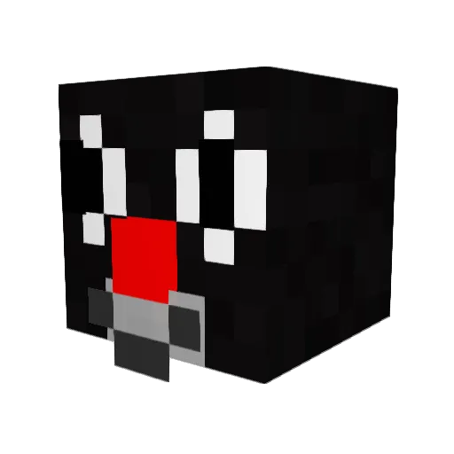 Friedty Minecraft avatar head, 3D render
