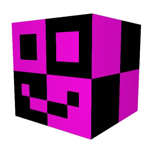 Frieked Minecraft avatar head, 3D render