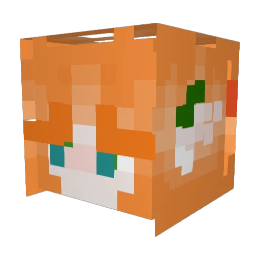 FriendOfGhosty Minecraft avatar head, 3D render
