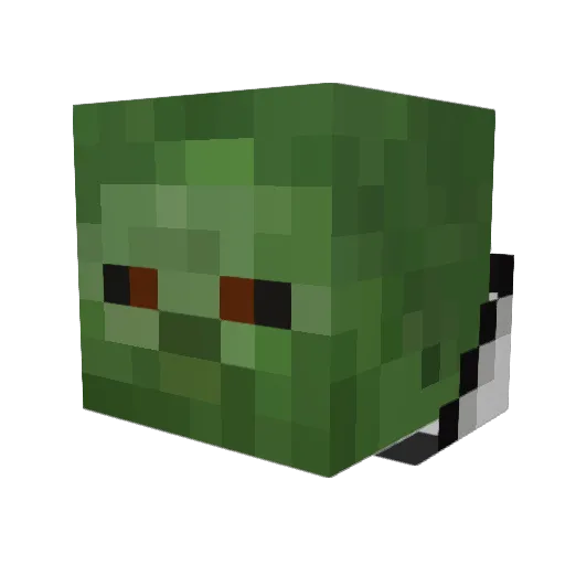 Friend_Zombie Minecraft avatar head, 3D render