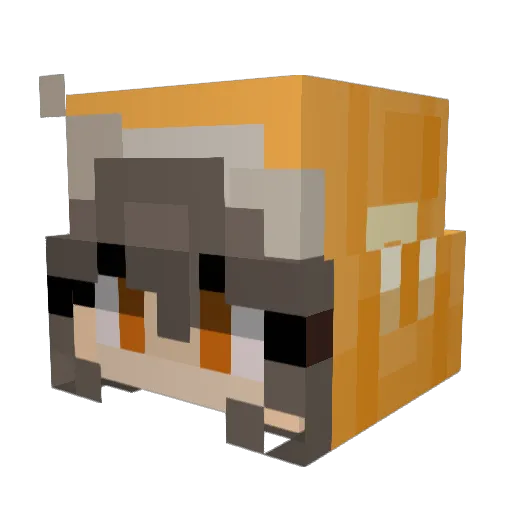 FriendlyFeather Minecraft avatar head, 3D render