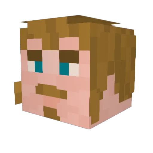 FriendlySilver Minecraft avatar head, 3D render