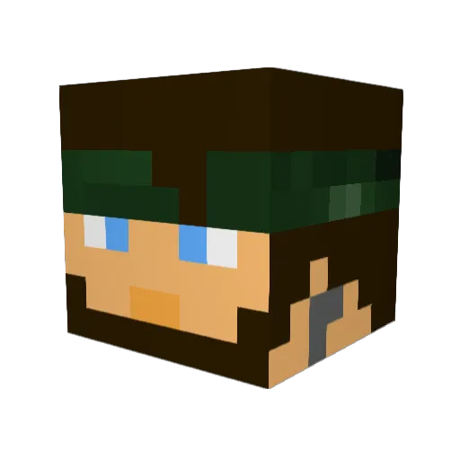 FriendlySub Minecraft avatar head, 3D render