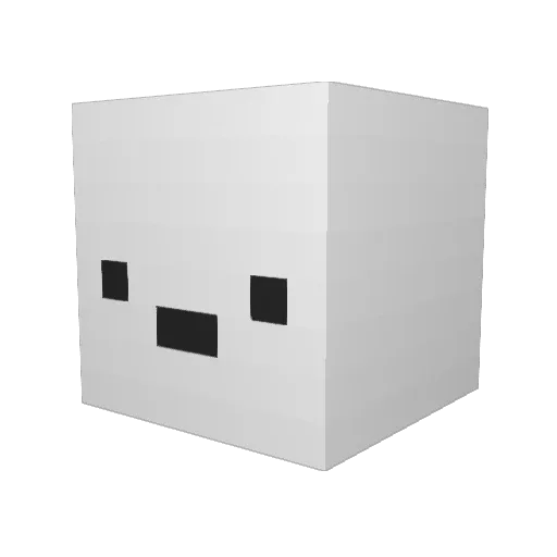 Friendly_02 Minecraft avatar head, 3D render