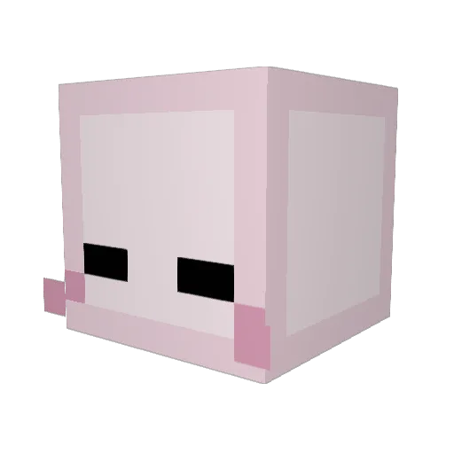 Friendlyghostie Minecraft avatar head, 3D render