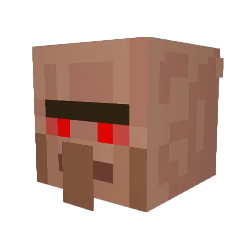 Friendox Minecraft avatar head, 3D render