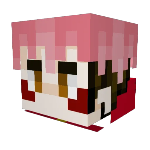Friendsip Minecraft avatar head, 3D render