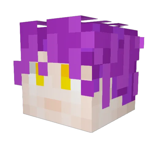 Friendwolf Minecraft avatar head, 3D render