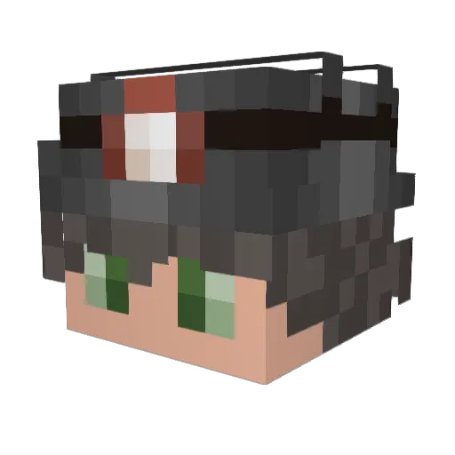 Friendzy1 Minecraft avatar head, 3D render