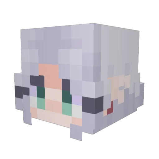 Frierence Minecraft avatar head, 3D render