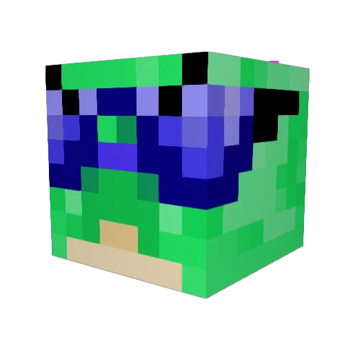 FriesCon Minecraft avatar head, 3D render