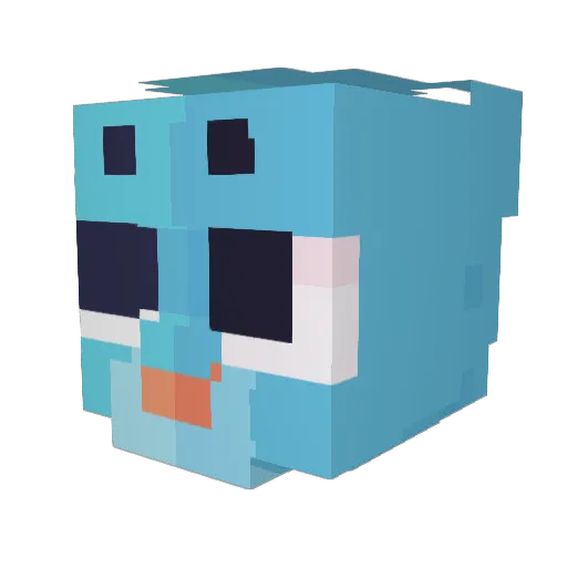 FriesWithSalt Minecraft avatar head, 3D render