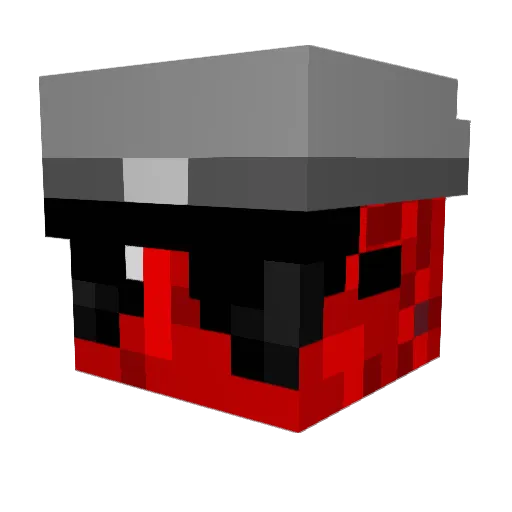 Friext Minecraft avatar head, 3D render