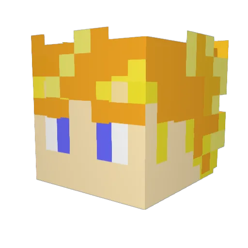 Frieza694 Minecraft avatar head, 3D render