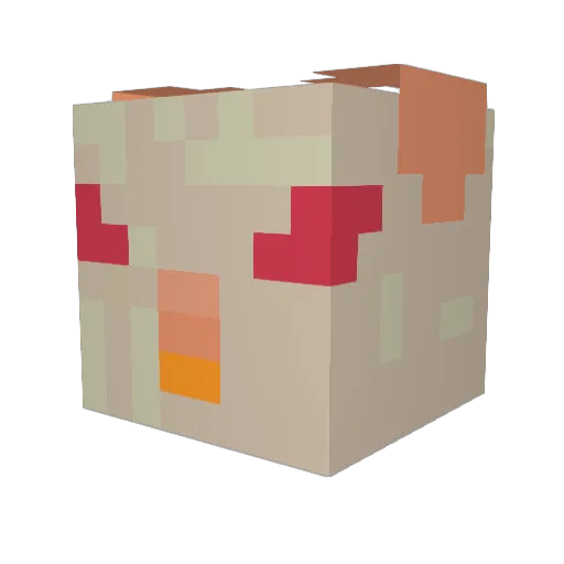FrightRat Minecraft avatar head, 3D render