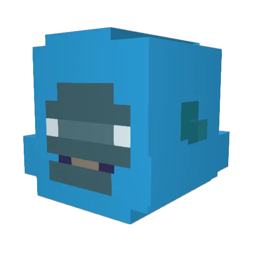 FrigidCaptain Minecraft avatar head, 3D render