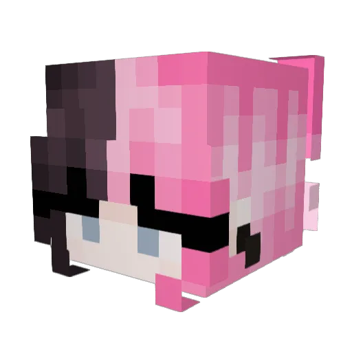 FrigidPrimate Minecraft avatar head, 3D render
