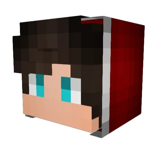 FrigidWarlock Minecraft avatar head, 3D render