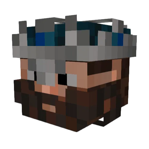 Friieza Minecraft avatar head, 3D render