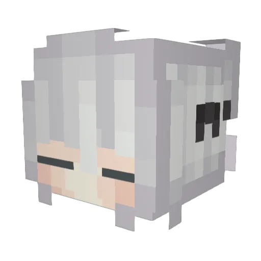 Friipsy Minecraft avatar head, 3D render