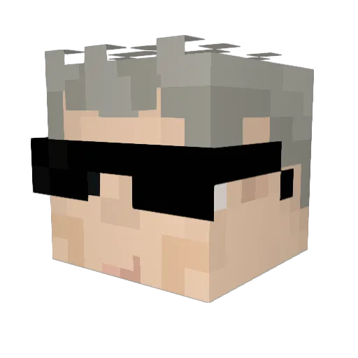 Friiznox Minecraft avatar head, 3D render