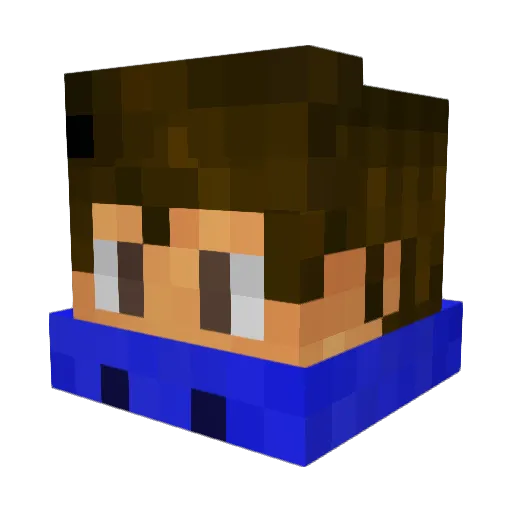 Frikanaite Minecraft avatar head, 3D render