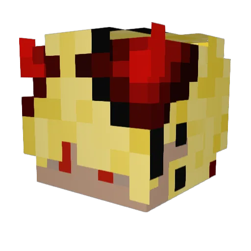 FrikandelBroodke Minecraft avatar head, 3D render