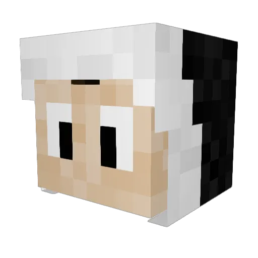 Frikimatsu Minecraft avatar head, 3D render