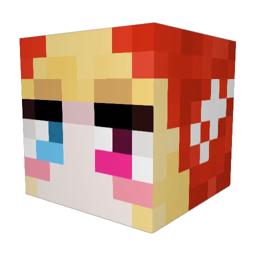 Frillism Minecraft avatar head, 3D render