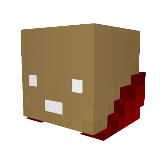 Frimousso Minecraft avatar head, 3D render
