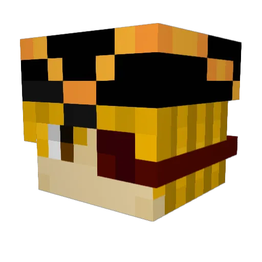 FringedBeast75 Minecraft avatar head, 3D render