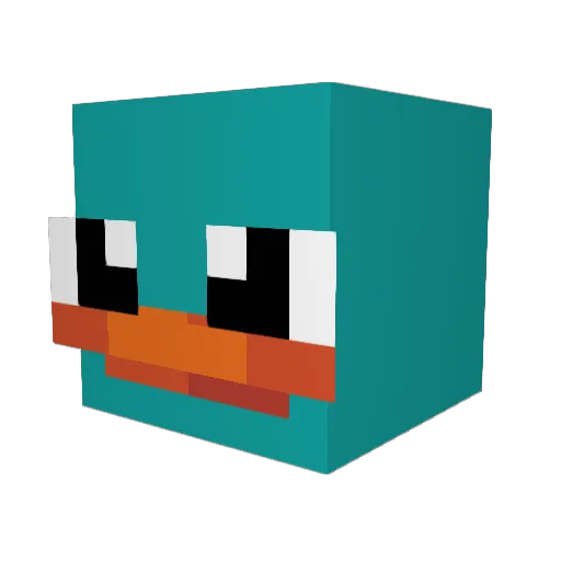 FringleFeeFee Minecraft avatar head, 3D render