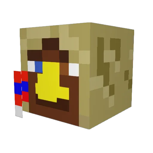 FringleMcHingle Minecraft avatar head, 3D render