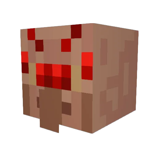 FrinkleDinkle Minecraft avatar head, 3D render
