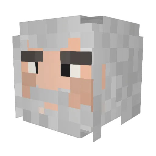 Frinnra Minecraft avatar head, 3D render