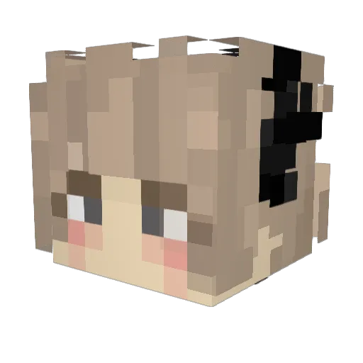 Friscuta Minecraft avatar head, 3D render