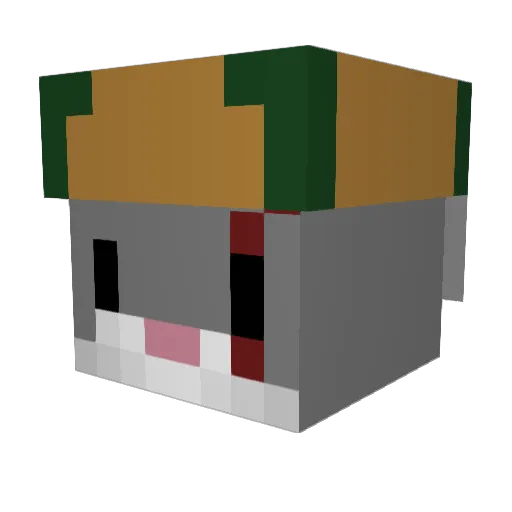FriskyBunnyBoy Minecraft avatar head, 3D render