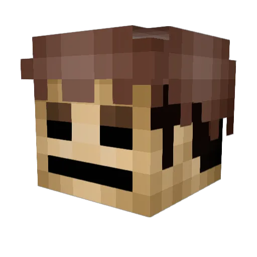 FriskyRaptor Minecraft avatar head, 3D render