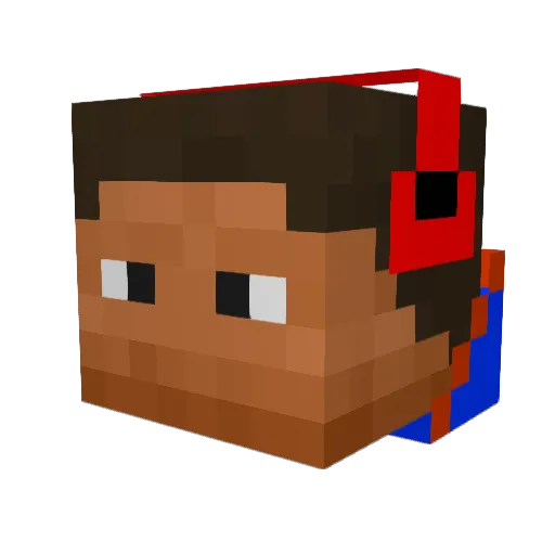 FriskyStyleZz Minecraft avatar head, 3D render