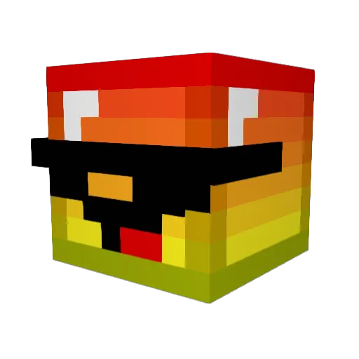 Frit09080 Minecraft avatar head, 3D render