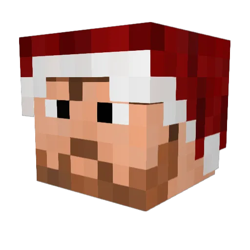 Frittensepp Minecraft avatar head, 3D render