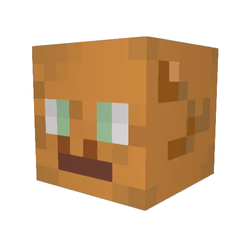 Frittercrittern Minecraft avatar head, 3D render