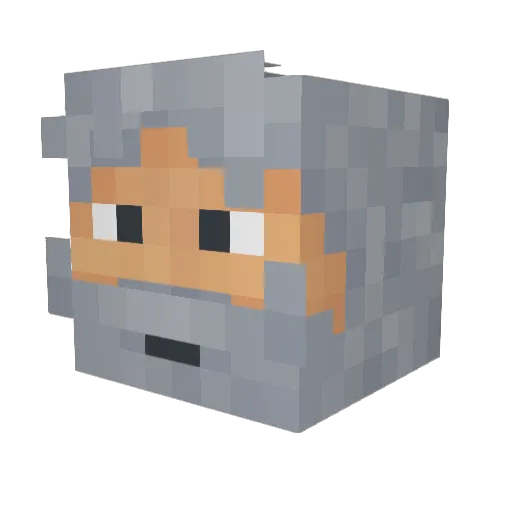 Fritz72 Minecraft avatar head, 3D render