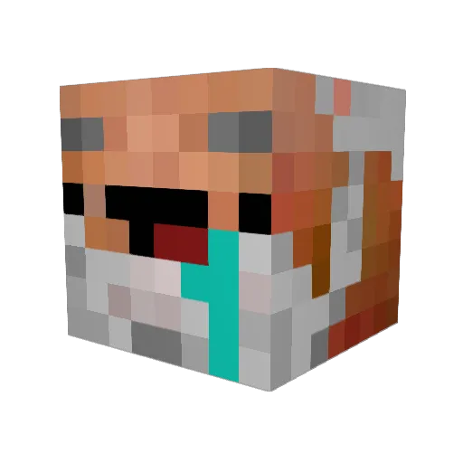 Fritz_35 Minecraft avatar head, 3D render