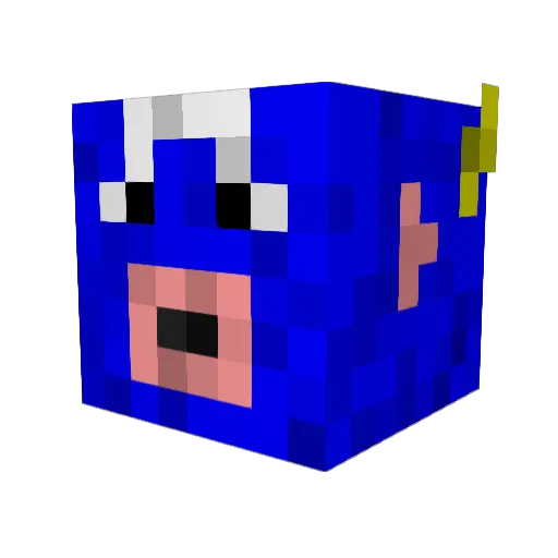 Fritzfighter Minecraft avatar head, 3D render