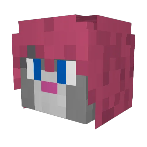 Friveri Minecraft avatar head, 3D render
