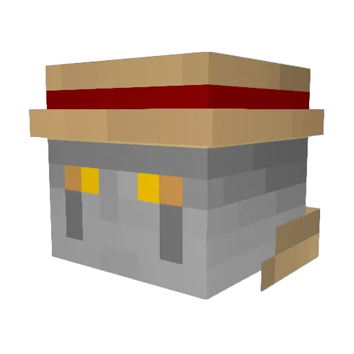 Frixky Minecraft avatar head, 3D render