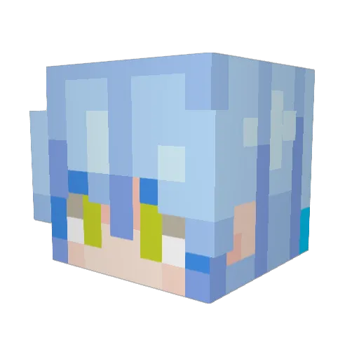 Frixyo Minecraft avatar head, 3D render